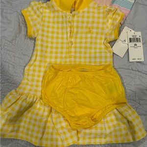 Ralph Lauren Yellow Gingham Kids Dress